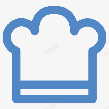 厨师帽（线）图标