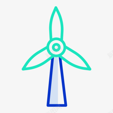 风车能量52轮廓颜色图标图标