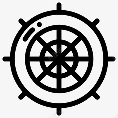 方向盘航海船图标图标