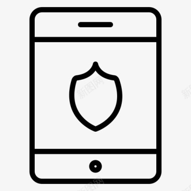 安全防护智能手机图标图标