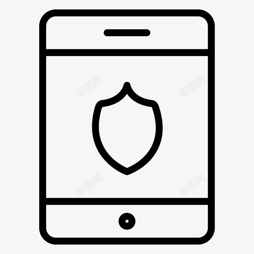 安全防护智能手机图标svg_新图网 https://ixintu.com 安全 智能手机 电脑设备 防护