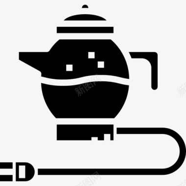 水壶家用电器3固态图标图标