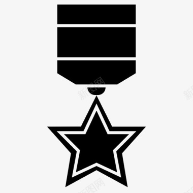 奖章荣誉红图标图标