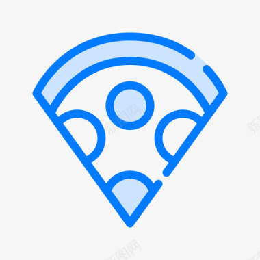 披萨保龄球7蓝色图标图标
