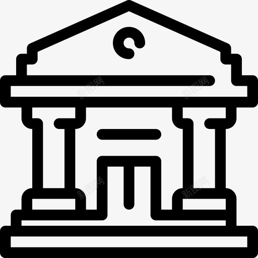 银行大楼商业银行和金融元素图标svg_新图网 https://ixintu.com 元素 商业 大楼 金融 银行