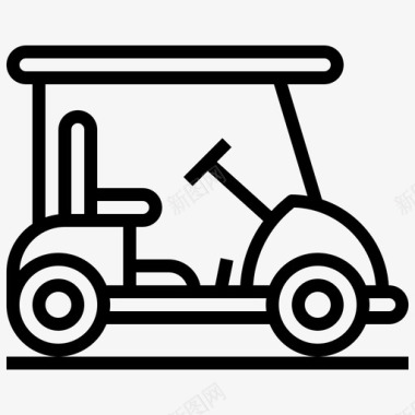 高尔夫球车汽车运输图标图标