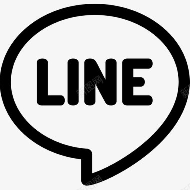 Line社交网络25线性图标图标
