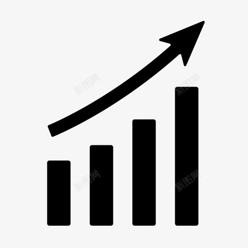 增长图表金融图标svg_新图网 https://ixintu.com 上升 图表 增长 抛物线 箭头涨价 金融