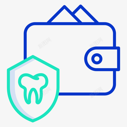 钱包牙科39轮廓颜色图标svg_新图网 https://ixintu.com 牙科 轮廓 钱包 颜色