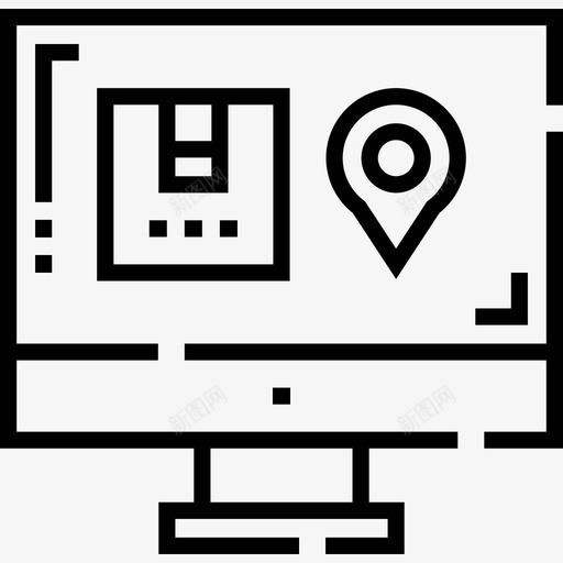 计算机物流53线性图标svg_新图网 https://ixintu.com 物流 线性 计算机
