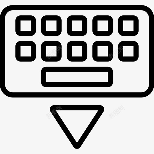 键盘移动接口线性图标svg_新图网 https://ixintu.com 移动接口 线性 键盘