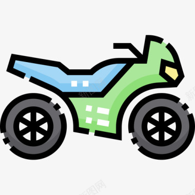 摩托车车辆运输5线颜色图标图标