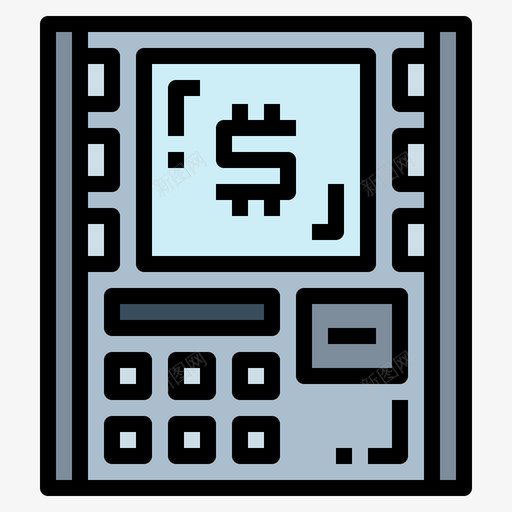 AtmAtm3线性颜色图标svg_新图网 https://ixintu.com Atm 线性 颜色
