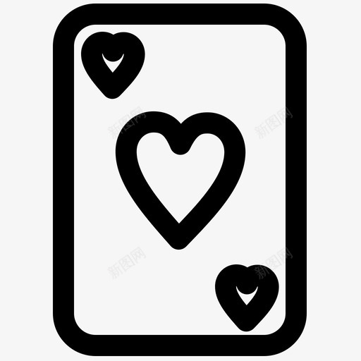 卡片爱情扑克牌图标svg_新图网 https://ixintu.com 加粗 卡片 情人节 扑克牌 浪漫 爱情 粗线条
