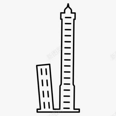 塔楼大厦城市图标图标