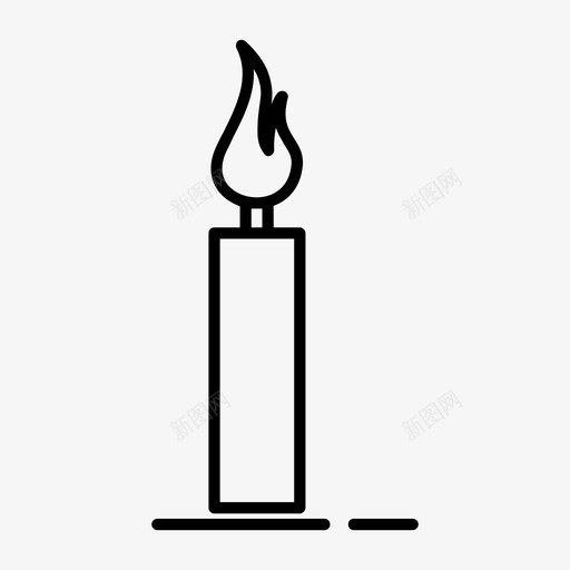 蜡烛燃烧装饰图标svg_新图网 https://ixintu.com 光 火 燃烧 蜡烛 装饰