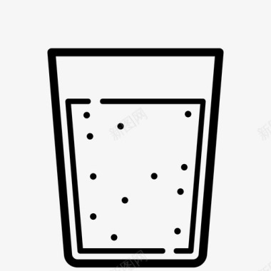 起泡水饮料玻璃杯图标图标