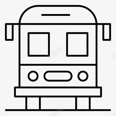 公共汽车学校交通工具图标图标