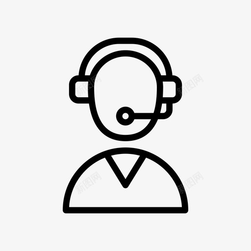 呼叫中心客户服务耳机图标svg_新图网 https://ixintu.com 呼叫中心 大纲 字形 客户服务 帮助 接线员 支持 服务支持 耳机