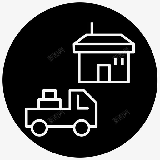送货车送货卡车送货上门图标svg_新图网 https://ixintu.com 移动保险线 订单 车辆 运输 送货上门 送货卡车 送货车