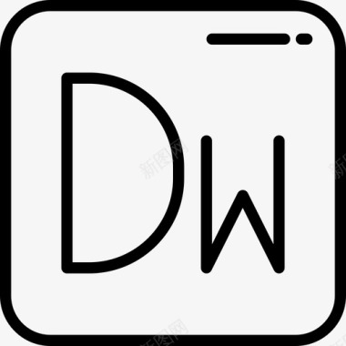 Dreamweaver网页平面线性图标图标