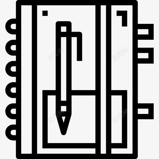 笔记本文件和文件43线性图标svg_新图网 https://ixintu.com 文件 笔记本 线性