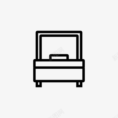 单人床卧室家具图标图标