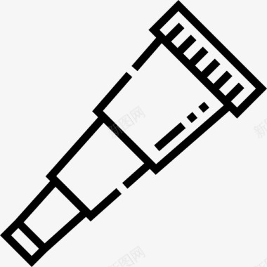 望远镜海洋生物45线性图标图标