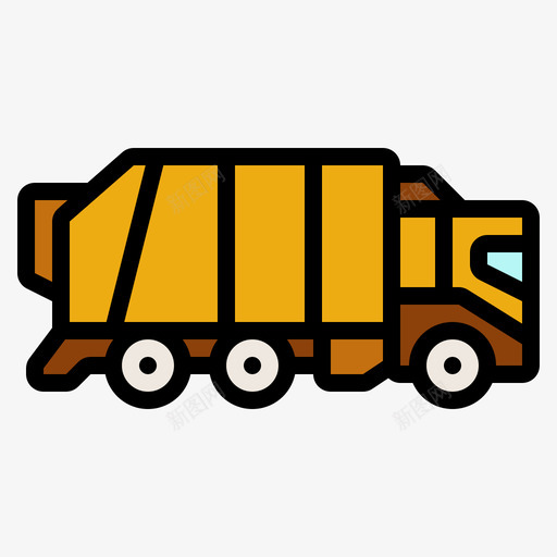 垃圾车运输164线性颜色图标svg_新图网 https://ixintu.com 垃圾车 扁平垃圾车 线性 运输 颜色