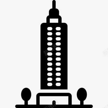 摩天大楼公寓建筑图标图标