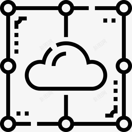 云存储数字服务13线性图标svg_新图网 https://ixintu.com 存储 数字 服务 线性