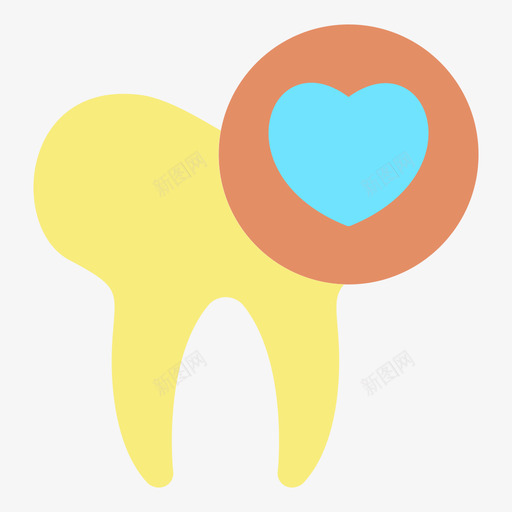 牙齿牙齿41扁平图标svg_新图网 https://ixintu.com 扁平 牙齿