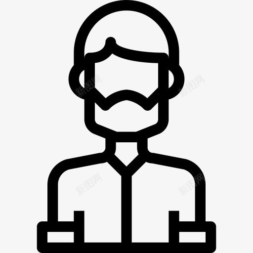人物头像胡子个人资料图标svg_新图网 https://ixintu.com 个人资料 人物 头像 用户 胡子