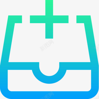 收件箱通讯138渐变图标图标