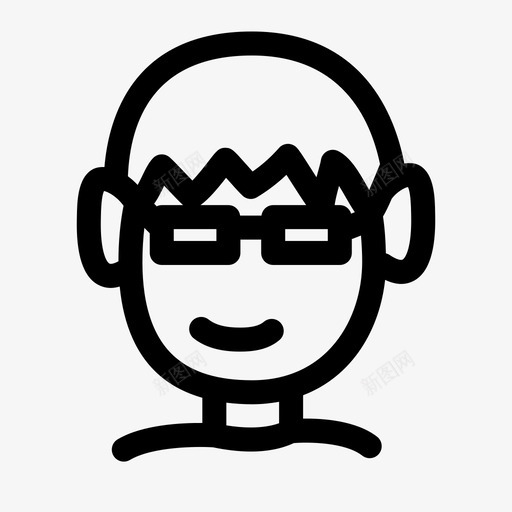 人格拉sses书呆子图标svg_新图网 https://ixintu.com Drawn sses 书呆子 微笑 格拉