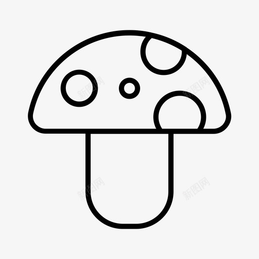 蘑菇鹅膏图标svg_新图网 https://ixintu.com 蘑菇 鹅膏