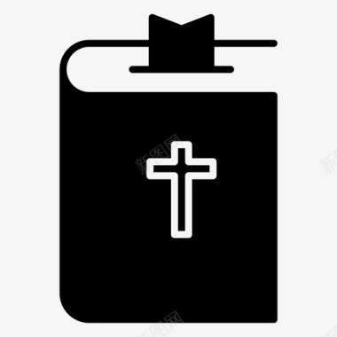 圣经书签十字架图标图标