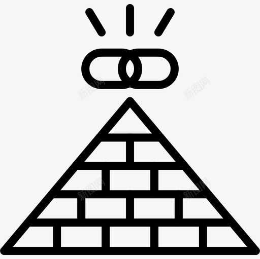 金字塔营销106线性图标svg_新图网 https://ixintu.com 线性 营销 金字塔