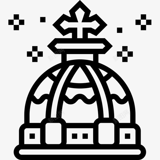 皇冠中世纪29直纹图标svg_新图网 https://ixintu.com 中世纪 皇冠 直纹