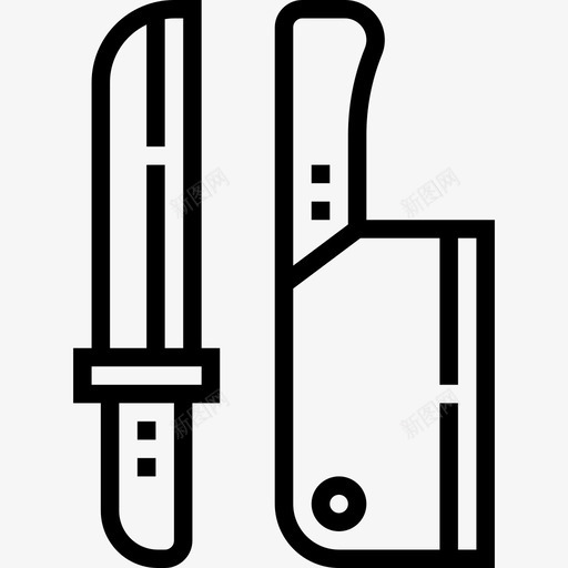 刀野餐元素直线型图标svg_新图网 https://ixintu.com 元素 直线 线型 野餐