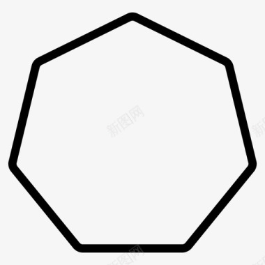 七边形几何学形图标图标