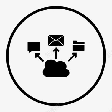 云网络云客户端云计算图标图标