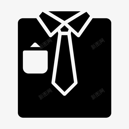 衬衫布料办公室图标svg_新图网 https://ixintu.com 企业 创业 办公室 布料 服装 标志 衬衫 领带