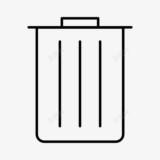 垃圾箱垃圾回收家具家居图标svg_新图网 https://ixintu.com 回收 垃圾 垃圾箱 家具 家居