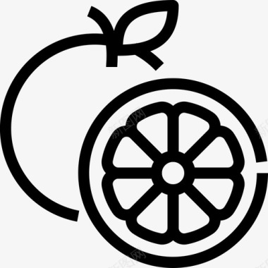葡萄柚食物水果图标图标