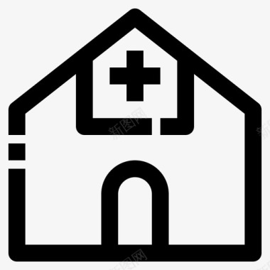 医院诊所十字架图标图标