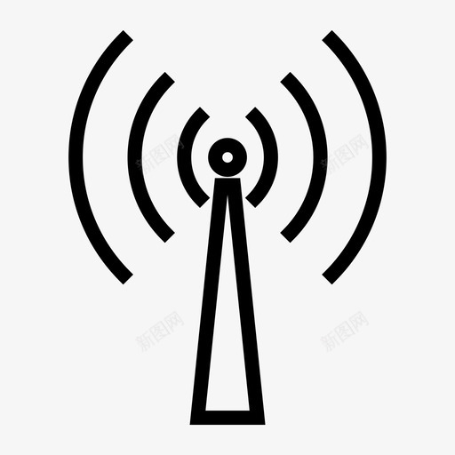 塔信号连接热点图标svg_新图网 https://ixintu.com wifi 信号 媒体 热点 用户界面 网络 网页设计 连接