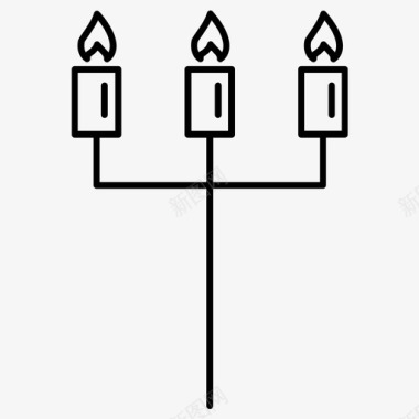 蜡烛万圣节恐怖图标图标