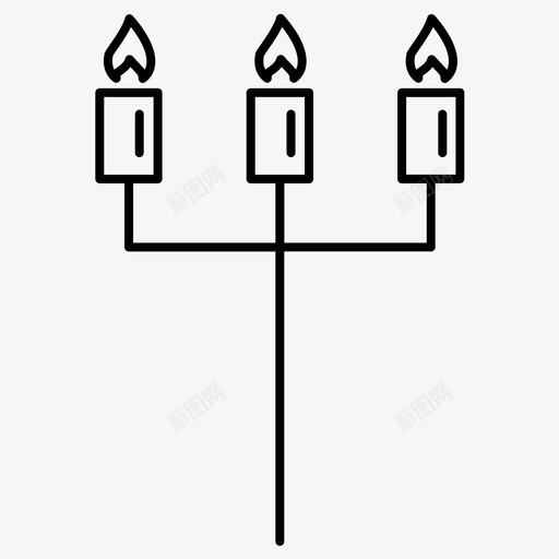 蜡烛万圣节恐怖图标svg_新图网 https://ixintu.com 万圣节 常规 恐怖 烛架 系列 蜡烛