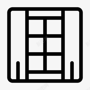 窗户建筑窗帘图标图标